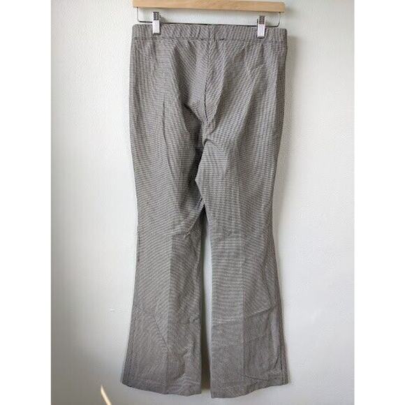 Karen Kane Womens Size Medium Flare Leg Pants Black White Houndstooth Pull On - Picture 3 of 6